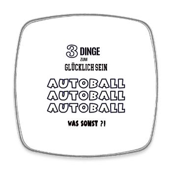Autoball Fußball Spieler Liebhaber Autoballer - Viereckiger Kühlschrankmagnet - Weiß - Vorne