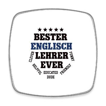 Bester Englisch Lehrer English Englischlehrer - Viereckiger Kühlschrankmagnet - Weiß - Vorne