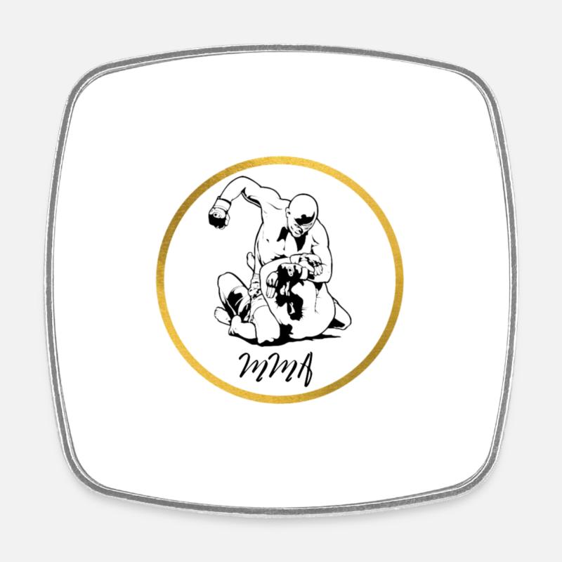 Mma - Square fridge magnet - white