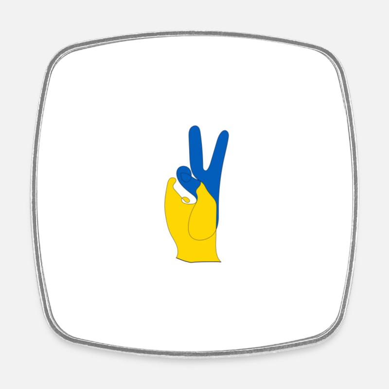 Ukraine - Square fridge magnet - white