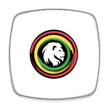 Reggae Tête de Lion - Magnet carré - blanc - Devant