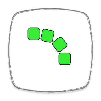 Grüne Quadrate Sequenz - Viereckiger Kühlschrankmagnet - Weiß - Vorne