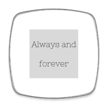 I love you ... Always and forever - Viereckiger Kühlschrankmagnet - Weiß - Vorne