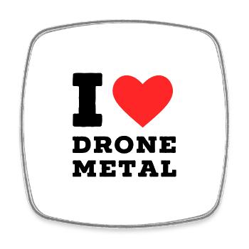 Ich liebe Drone Metal - Viereckiger Kühlschrankmagnet - Weiß - Vorne