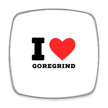 I love goregrind - Square fridge magnet - white - Front