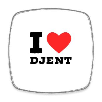 I love djent - Square fridge magnet - white - Front