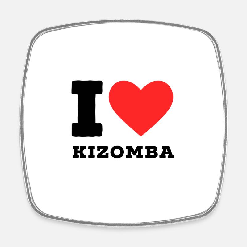 I love kizomba - Square fridge magnet - white