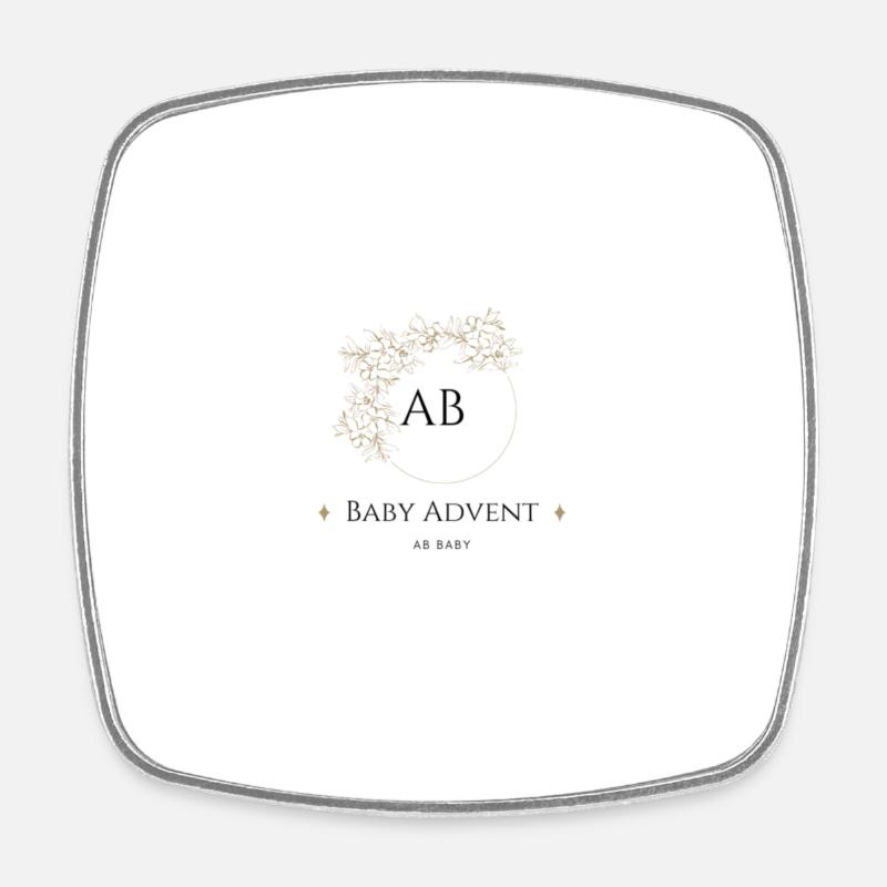 Baby Advent - Magnet carré - blanc