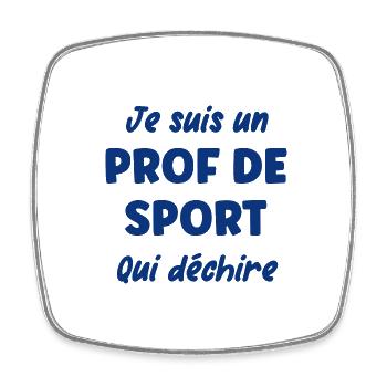 Je suis un prof de sport - Magnet carré - blanc - Devant