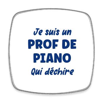 Je suis un prof de piano - Magnet carré - blanc - Devant