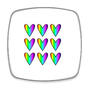 HEART. HEARTS. SAINT VALENTINE. LOVE. LOVE. CHRISTMAS - Square fridge magnet - white - Front