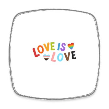 Love is Love - Viereckiger Kühlschrankmagnet - Weiß - Vorne