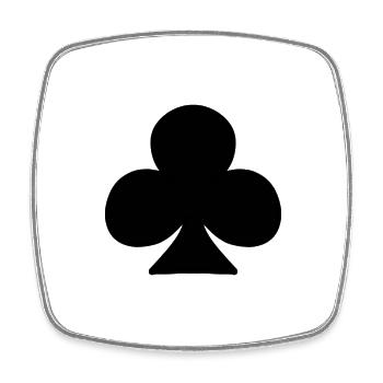 Cross - Square fridge magnet - white - Front
