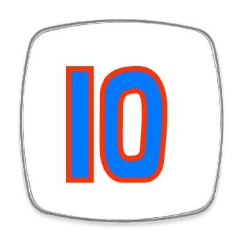 10. 10 JAHRE. 10-JÄHRIGES JUBILÄUM. 10-JÄHRIGES JUBILÄUM. - Viereckiger Kühlschrankmagnet - Weiß - Vorne