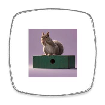 Squirrel Eichhörnchen - Square fridge magnet - white - Front
