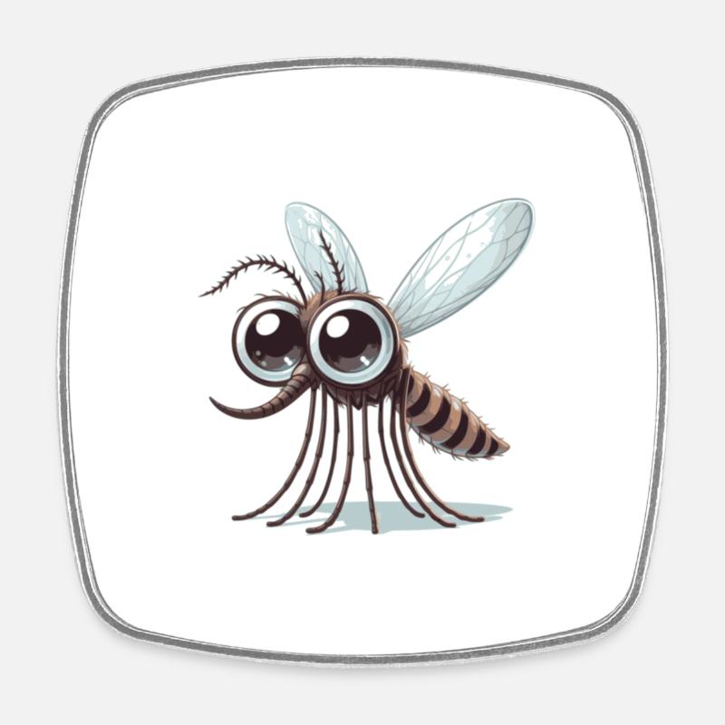 Mosquito - Square fridge magnet - white