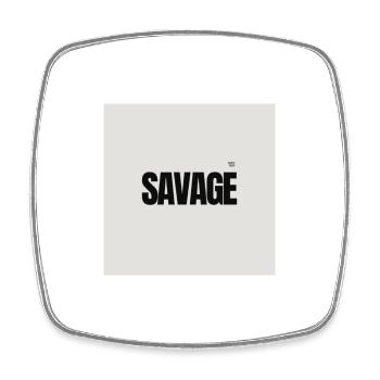 savage 4 - Viereckiger Kühlschrankmagnet - Weiß - Vorne