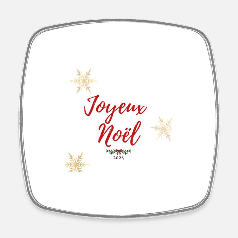 Joyeux Noël - Magnet carré - blanc