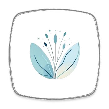Flower - Viereckiger Kühlschrankmagnet - Weiß - Vorne
