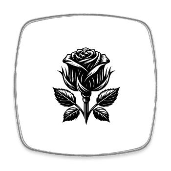 Klassische Rose Schönheit Rosenblüte - Viereckiger Kühlschrankmagnet - Weiß - Vorne