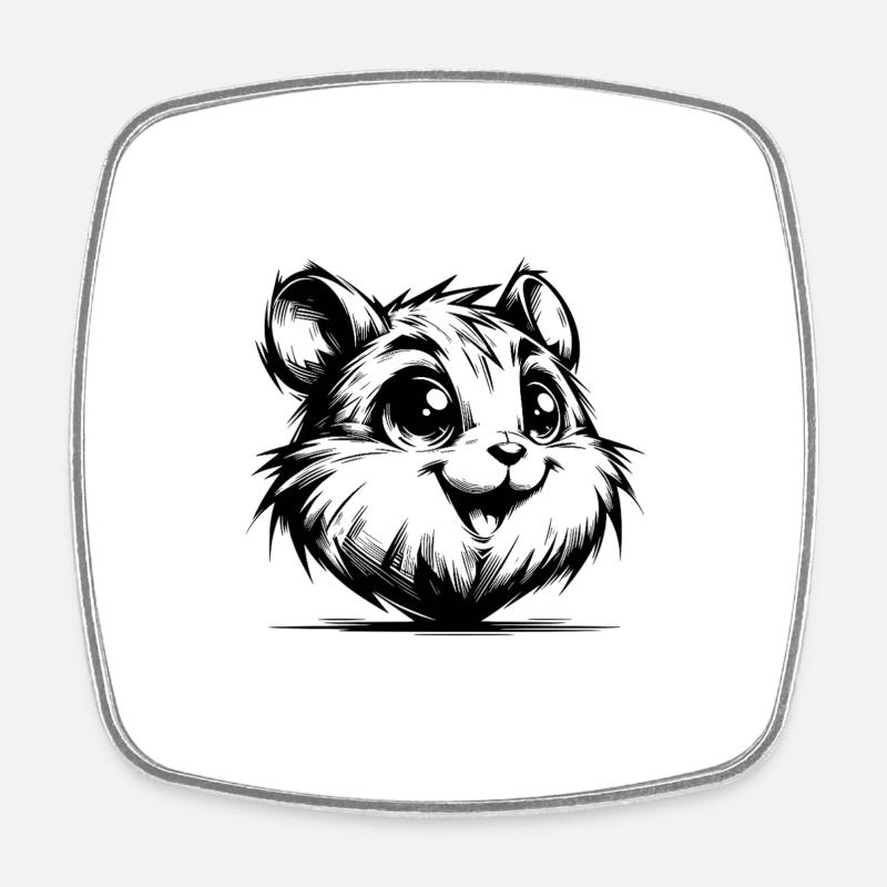Une gentillesse de hamster joyeux à chaque coup - Magnet carré - blanc