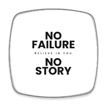 FailToWin - Square fridge magnet - white - Front