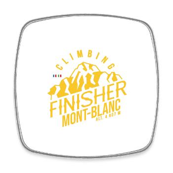 Klettern Finisher Aufstieg Mont Blanc - Viereckiger Kühlschrankmagnet - Weiß - Vorne