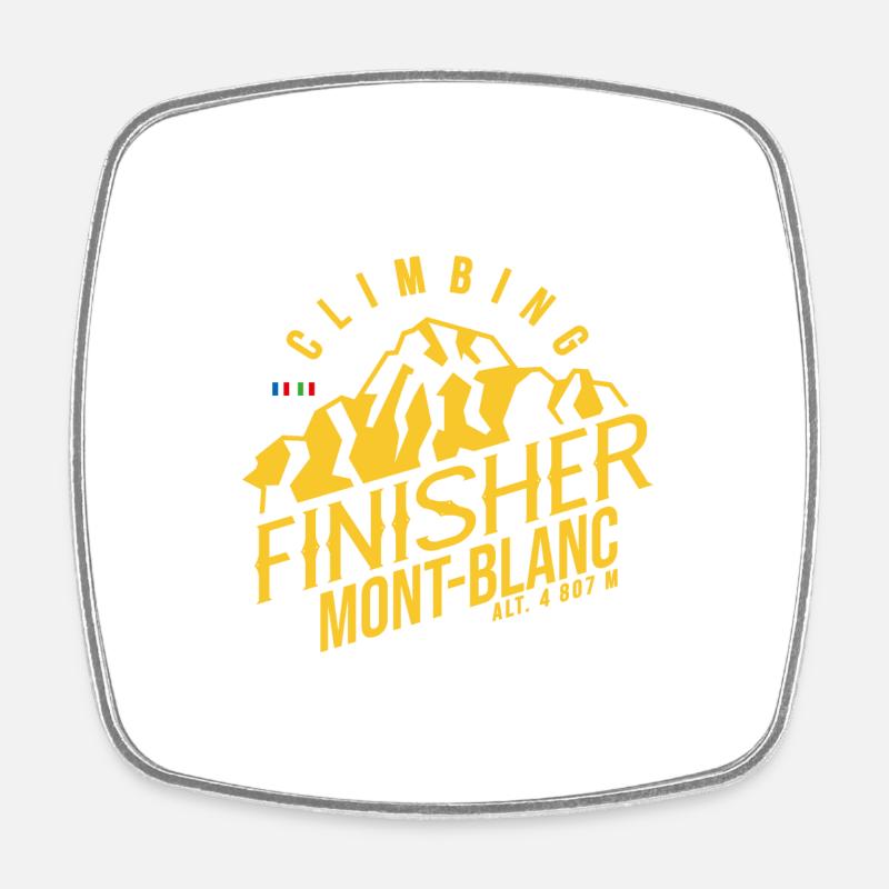 climbing Finisher climb mont blanc - Magnet carré - blanc