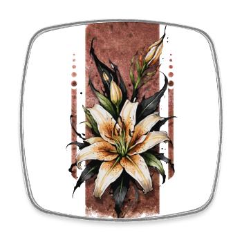 Enchanting Orchids: Floral Design - Square fridge magnet - white - Front