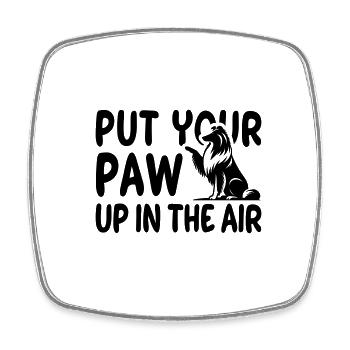 Collie High Five - Vector Design - Square fridge magnet - white - Front