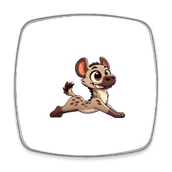 Hyena Yoga Gymnastique Fitness - Magnet carré - blanc - Devant