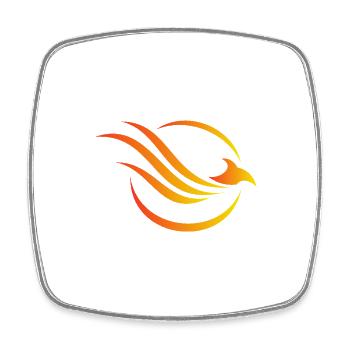 Team Phoenix - Magnet carré - blanc - Devant