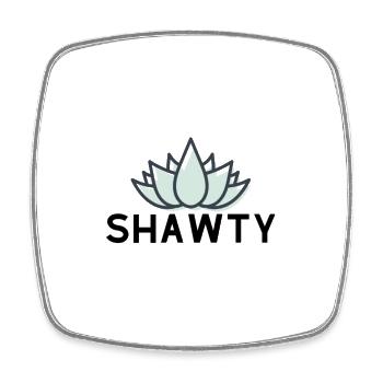 Shawty Designe idee Geschenk - Viereckiger Kühlschrankmagnet - Weiß - Vorne