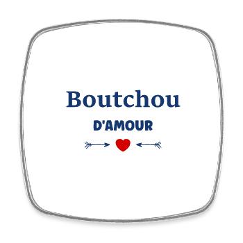 boutchou - Magnet carré - blanc - Devant