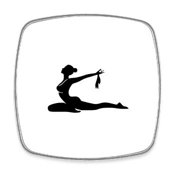 Méditation et Yoga Expression de la puissance et de l’élégance - Magnet carré - blanc - Devant
