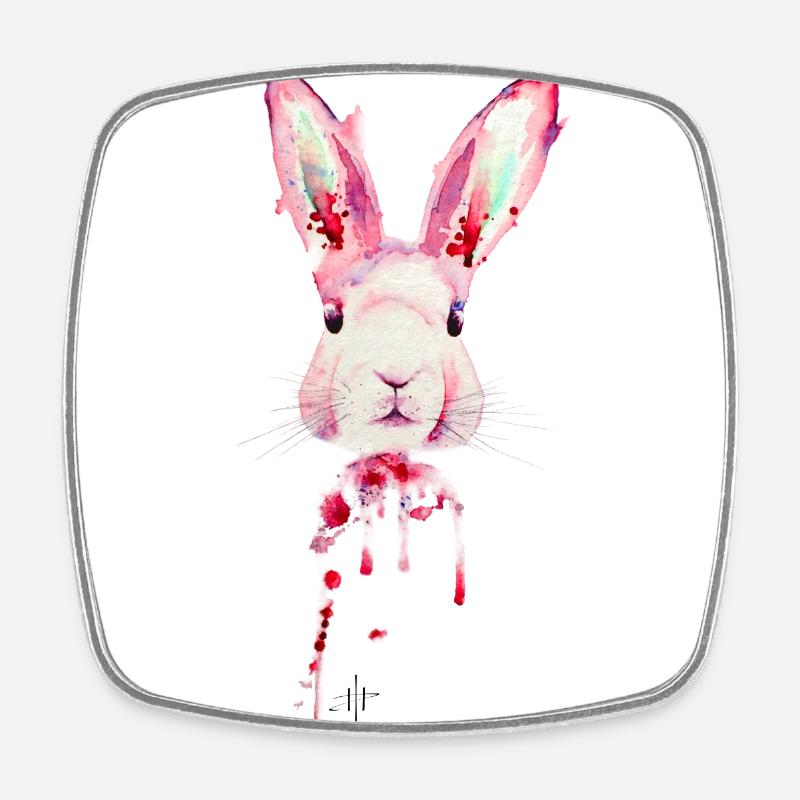 Lapin Original - Magnet carré - blanc
