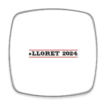 Lloret De Mar 2024 - Viereckiger Kühlschrankmagnet - Weiß - Vorne