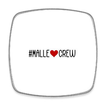 Malle Crew Mallorca - Magnet carré - blanc - Devant