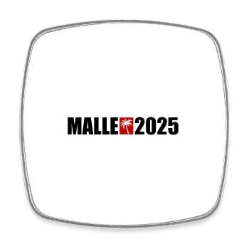 Malle 2025 Palme Urlaub - Viereckiger Kühlschrankmagnet - Weiß - Vorne