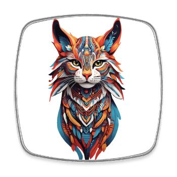 Boho Wildcats Spirit Design - Square fridge magnet - white - Front