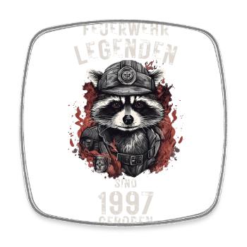Feuerwehr Legenden sind 1997 geboren - Viereckiger Kühlschrankmagnet - Weiß - Vorne