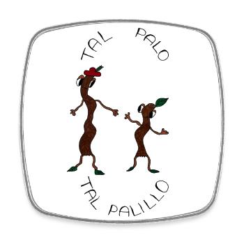 Tal Palo, Tal Palillo - Viereckiger Kühlschrankmagnet - Weiß - Vorne