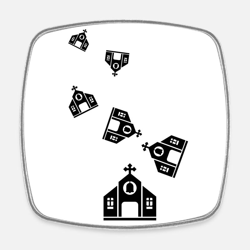 Kirche glaube - Viereckiger Kühlschrankmagnet - Weiß