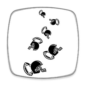Football Helmet - Square fridge magnet - white - Front