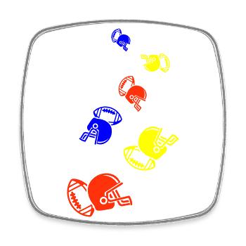 Football Helmet - Square fridge magnet - white - Front