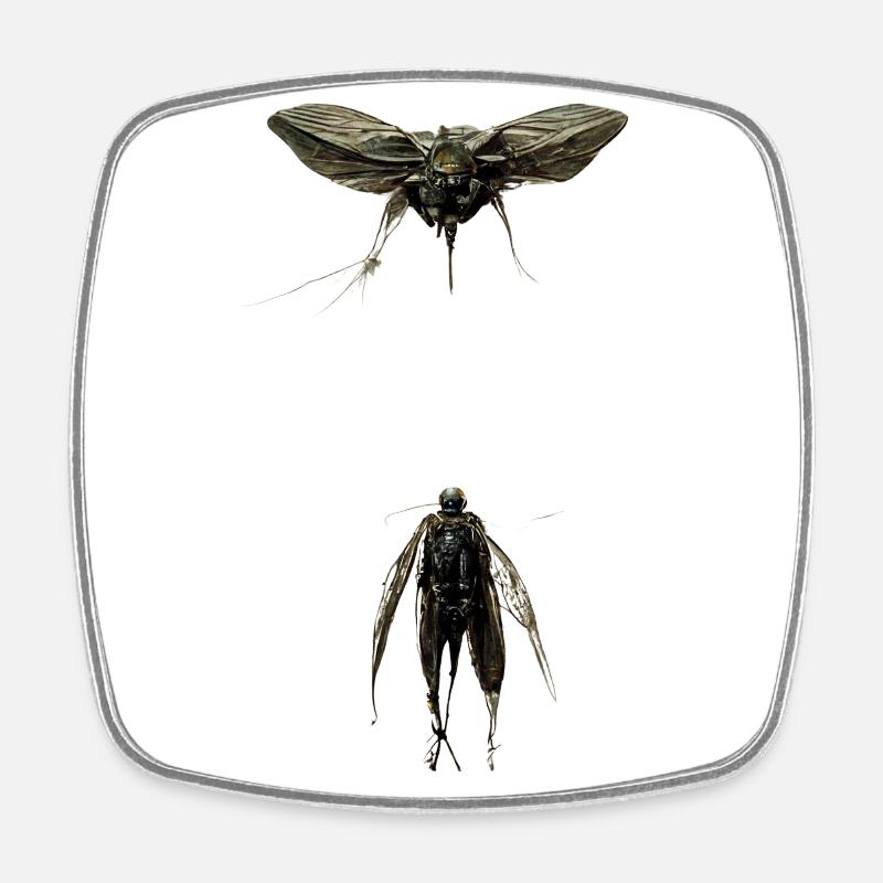 Mechanical Fly: T-shirts and Accessories - Square fridge magnet - white