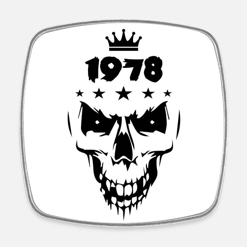 Crâne (1978) - Magnet carré - blanc