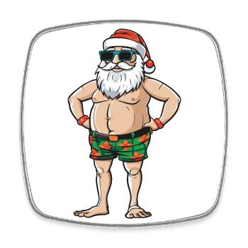 Père Noël Vacances Père Noël - Magnet carré - blanc - Devant