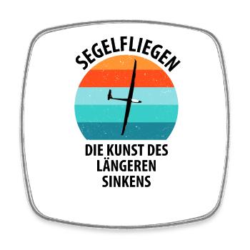 Segelflieger Segelfliegen Segelflugzeug Fliegen - Viereckiger Kühlschrankmagnet - Weiß - Vorne