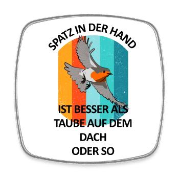 Vogelbeobachtung Vögel Beobachten Birding Vogel - Viereckiger Kühlschrankmagnet - Weiß - Vorne